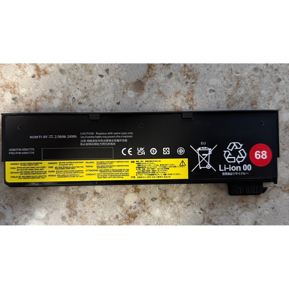 Lenovo ThinkPad Battery 68 45N1775 45N1776 11.4V 2.06Ah 24Wh Li-ion